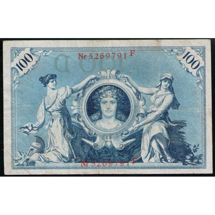 Германия 100 Марок 1908 год Красная печать
