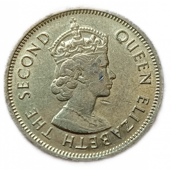 Гонконг 10 Центов 1957 год Елизавета 2