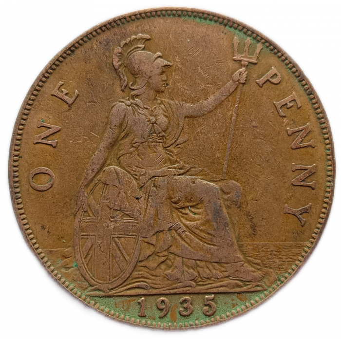 Великобритания 1 Пенни 1935 год , Король Георг 5