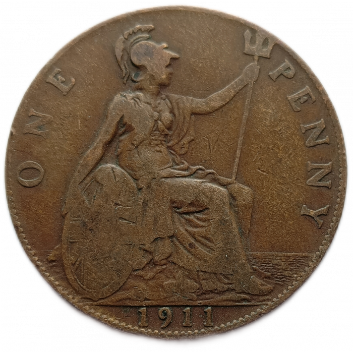 Великобритания 1 Пенни 1911 год Король Георг 5