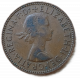 Великобритания 1/2 Пенни 1963 год, Английский галеон, Золотая лань, Королева Елизавета 2