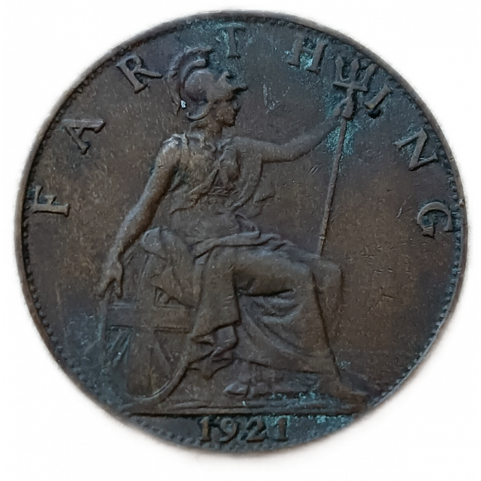Великобритания 1 Фартинг 1921 год Георг 5