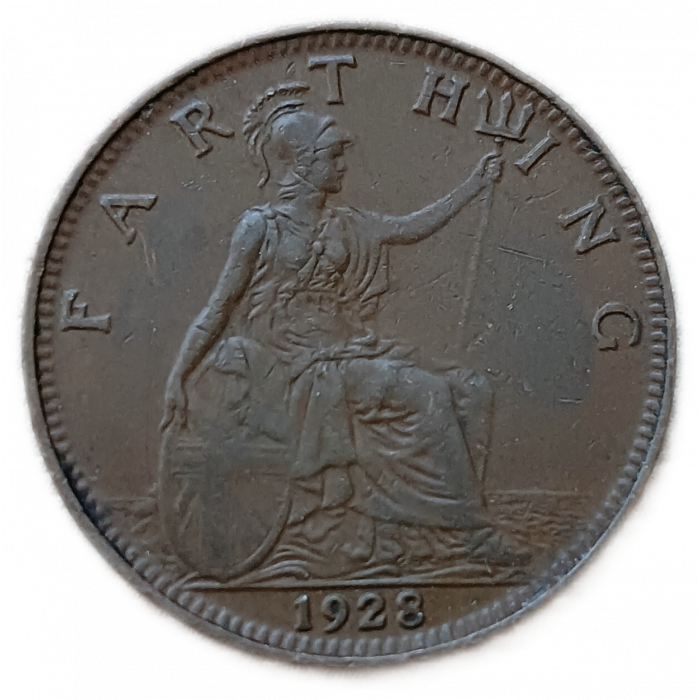 Великобритания 1 Фартинг 1928 год , Георг 5