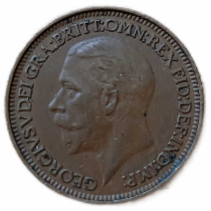 Великобритания 1 Фартинг 1928 год , Георг 5
