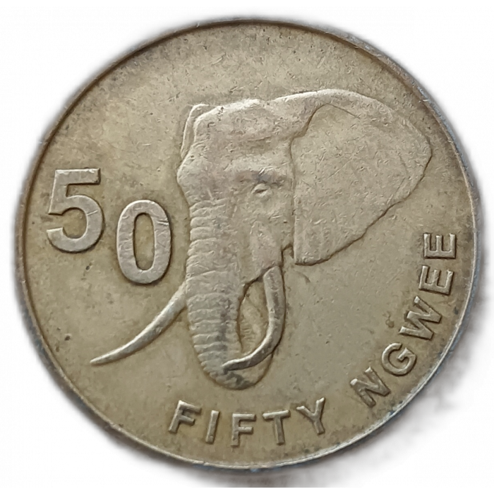 Замбия 50 Нгве 2012 год Слон