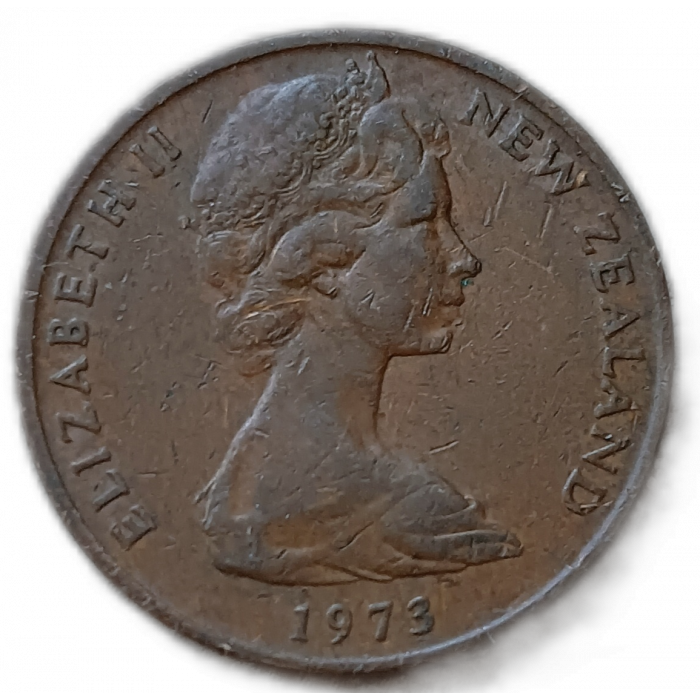 Новая Зеландия 2 Цента 1973 год , Софора, Елизавета 2