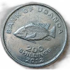 Уганда 200 Шиллингов 2012 год Рыба Цихлида