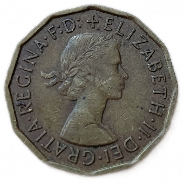 Великобритания 3 Пенса 1963 год Елизавета 2