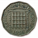 Великобритания 3 Пенса 1956 год Елизавета 2
