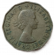 Великобритания 3 Пенса 1956 год Елизавета 2