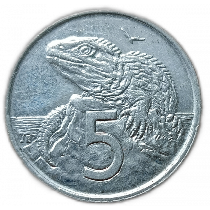 Новая Зеландия 5 центов 1999 год Ящерица Гаттерия