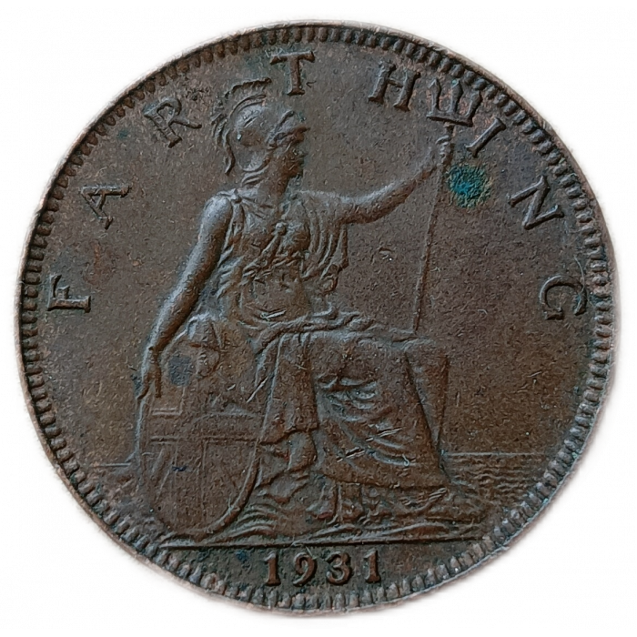 Великобритания 1 Фартинг 1931 год , Георг 5