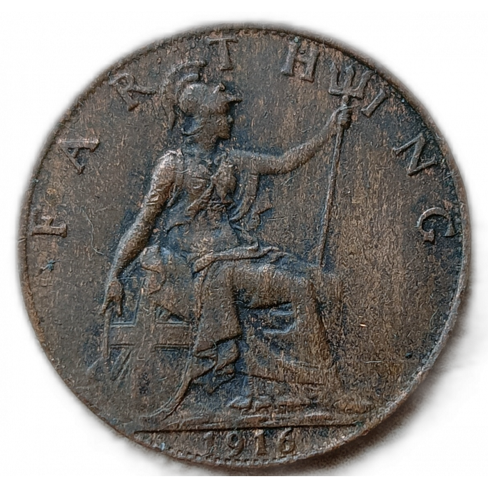 Великобритания 1 Фартинг 1916 год Георг 5