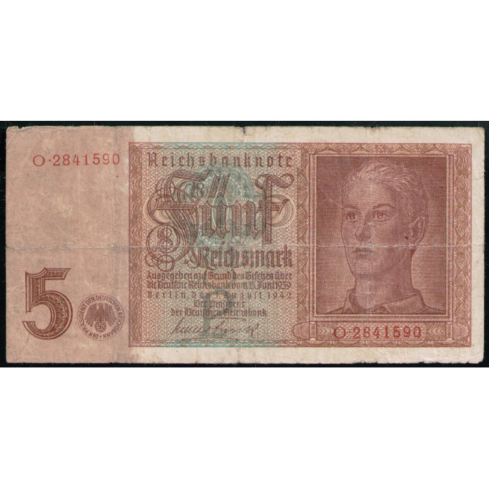 Германия 5 Рейхсмарок 1942 год  