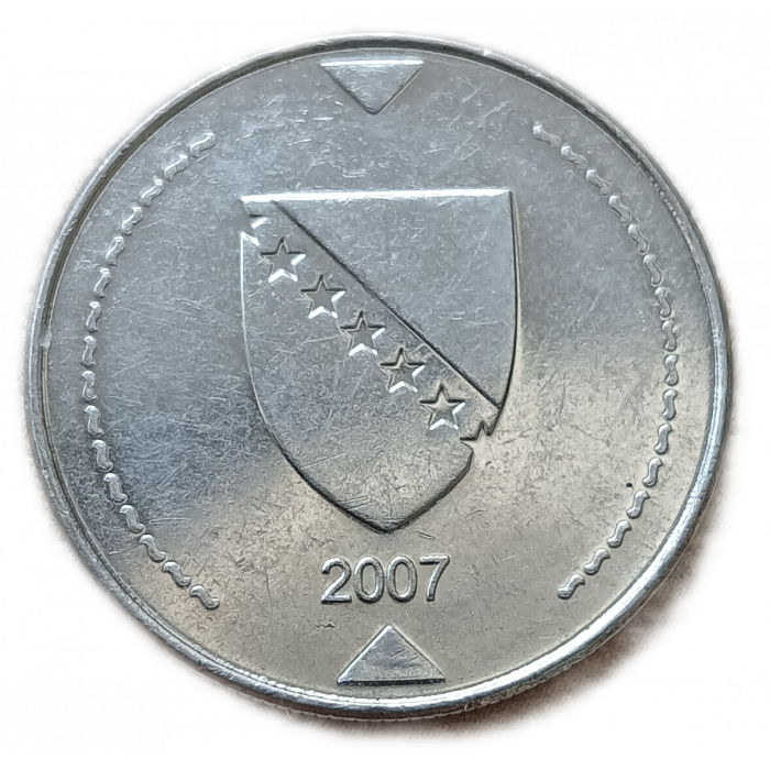 Босния и Герцеговина 1 Конвертируемая Марка 2007 год Герб