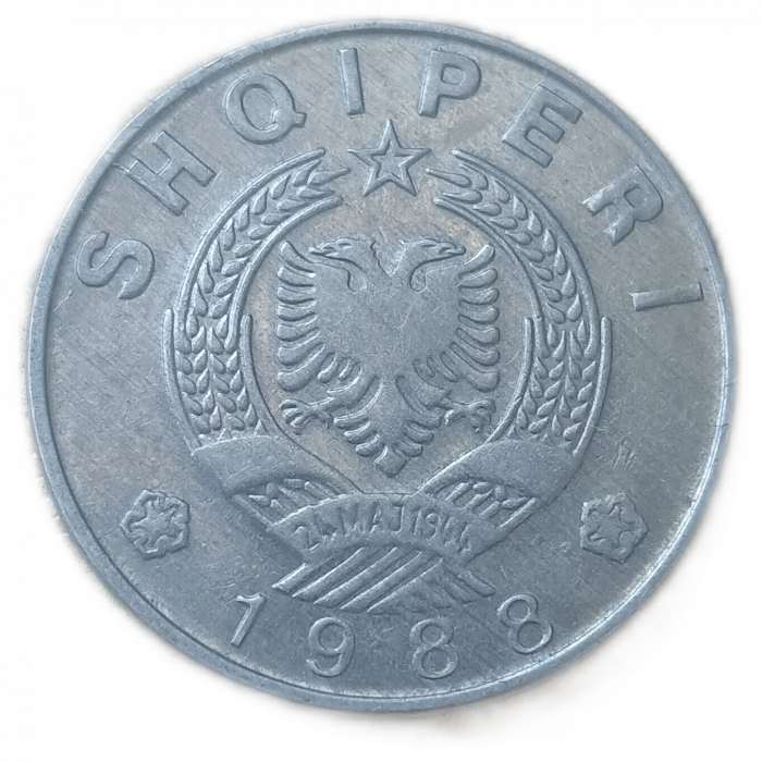 Албания 1 Лек 1988 год , Герб