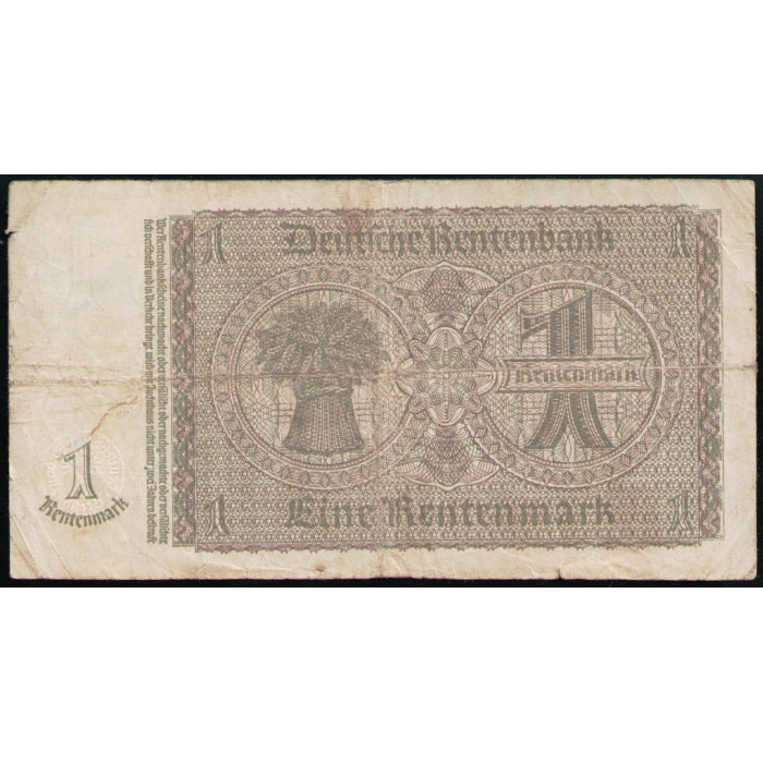 Германия 1 Рентенмарка 1937 год , Кукурузный сноп