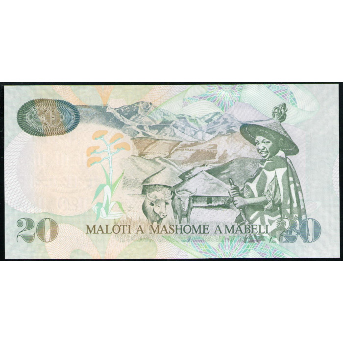Лесото 20 Малоти 2009 год , UNC , Король Мошоешо 1 