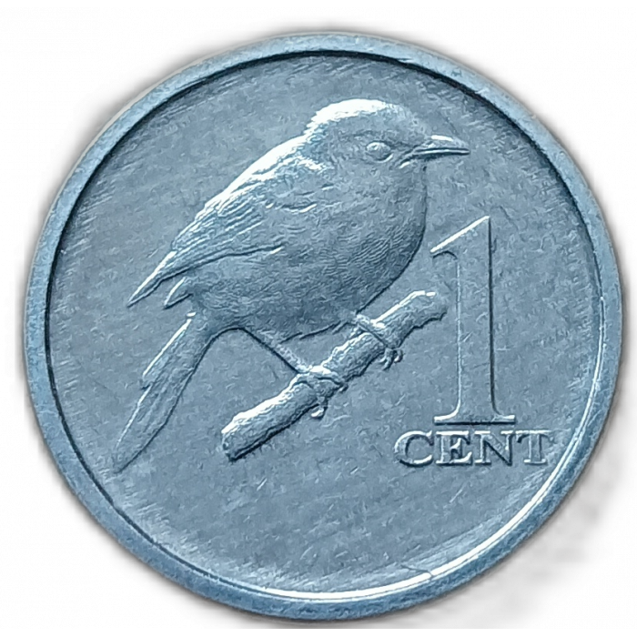 Острова Кука , 1 Цент 2017 год , UNC , Птица Крапивник , Елизавета 2