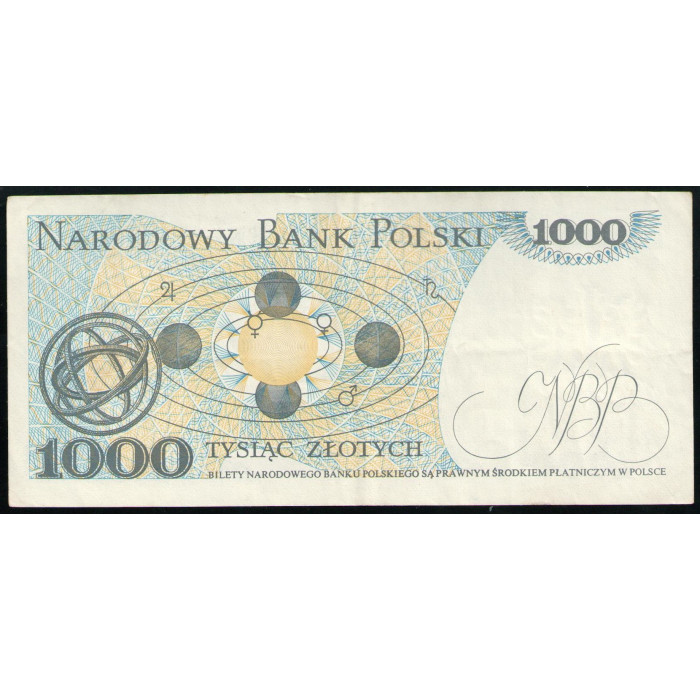 Польша 1000 Злотых 1982 год , Николай Коперник