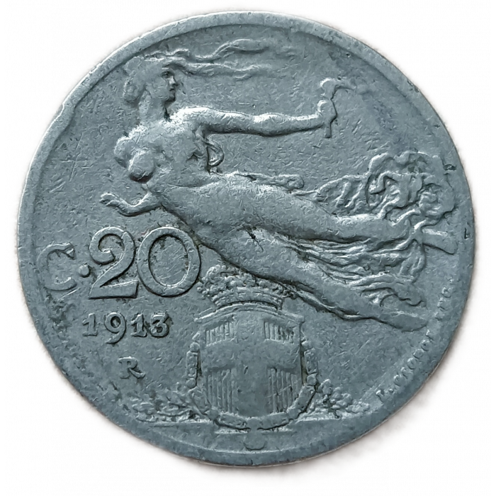 Италия 20 Чентезимо 1913 год , Либертина