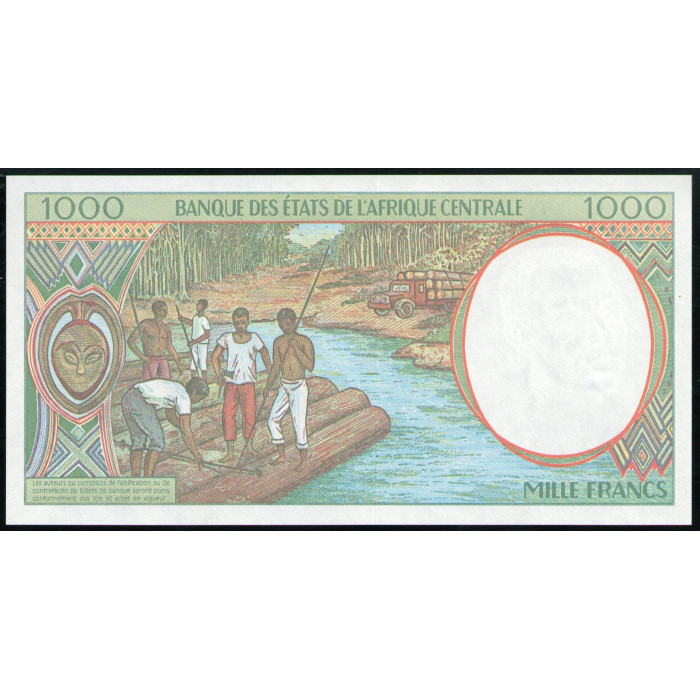 Центральная Африка, литера Р, Чад , 1000 Франков 1994 год, UNC