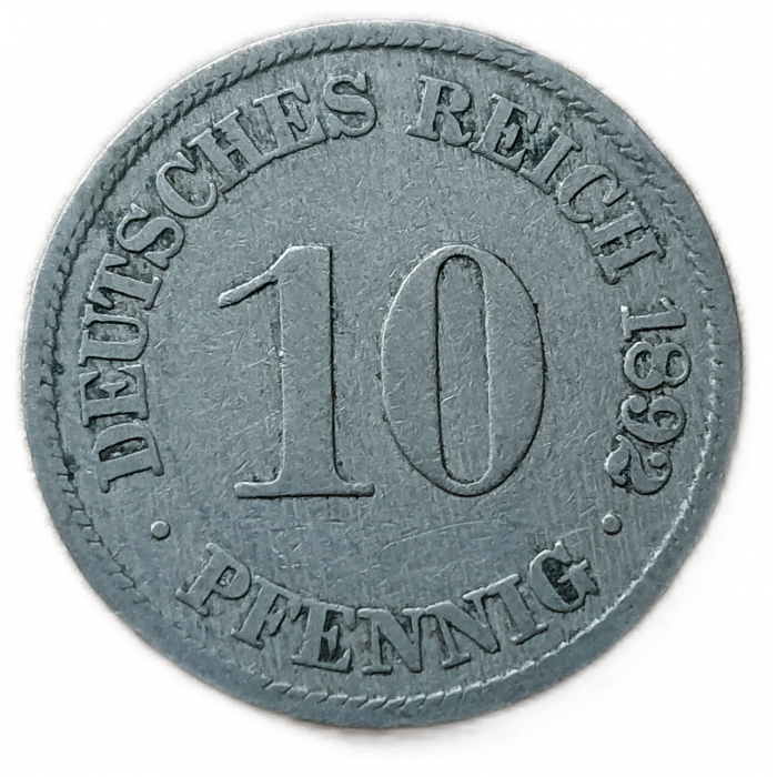 Германия 10 Пфеннигов 1892 год , А, Германская империя