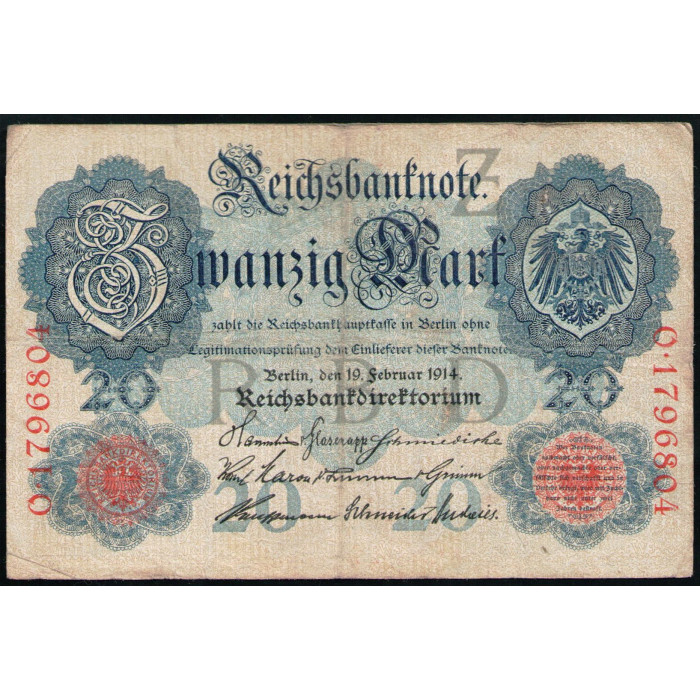 Германия 20 Марок 1914 год