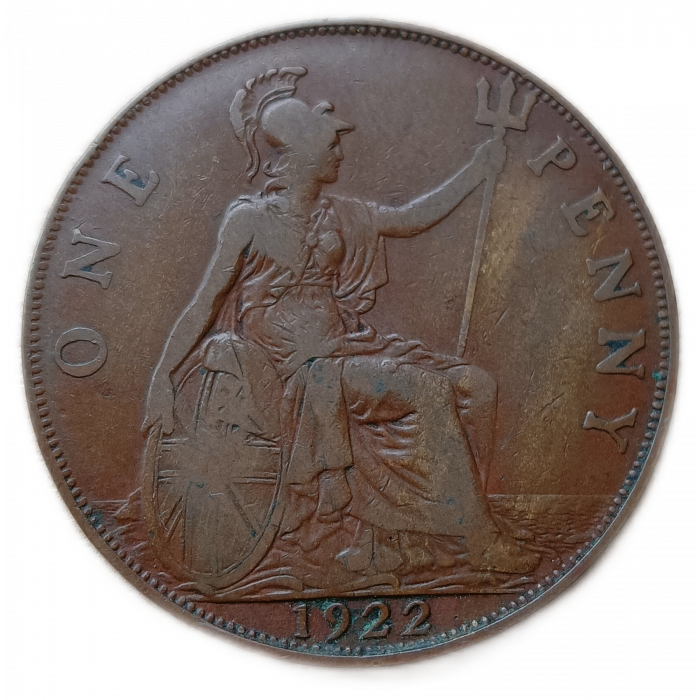 Великобритания 1 Пенни 1922 год , Король Георг 5