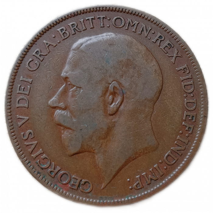 Великобритания 1 Пенни 1922 год , Король Георг 5