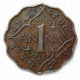 Британская Индия 1 Анна 1944 год , Король Георг 6