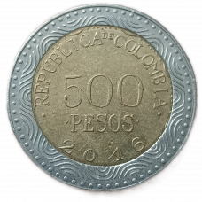 Колумбия 500 Песо 2016 год , Лягушка,  Биметалл