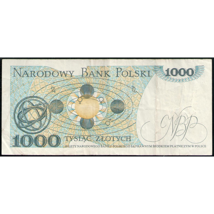 Польша 1000 Злотых 1982 год , Николай Коперник