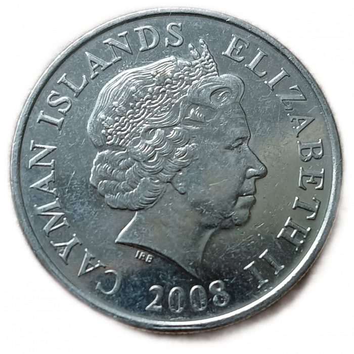 Каймановы Острова 25 Центов 2008 год , Двухмачтовая шхуна