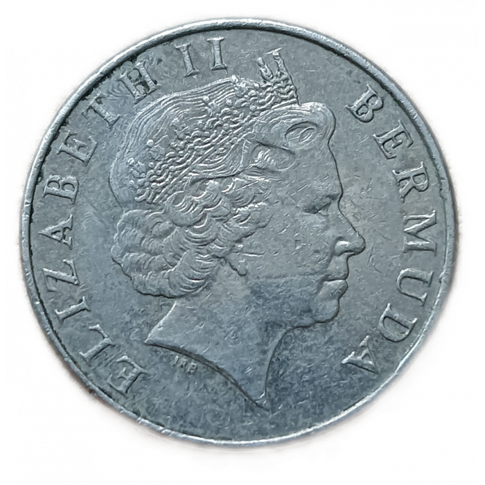 Бермуды, Бермудские острова 5 Центов 2004 год , Королевская рыба ангел, Елизавета II