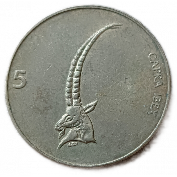 Словения 5 Толаров 1997 год , Ибекс или Альпийский козел