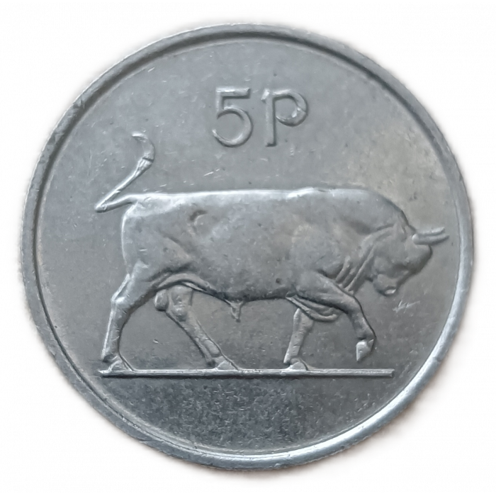 Ирландия 5 Пенсов 1982 год , Бык