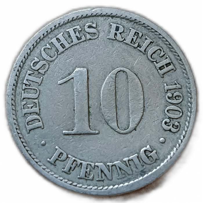 Германия 10 Пфеннигов 1903 год, А, Германская империя