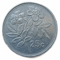 Мальта 25 Центов 1998 год , Шиповник, Цветок