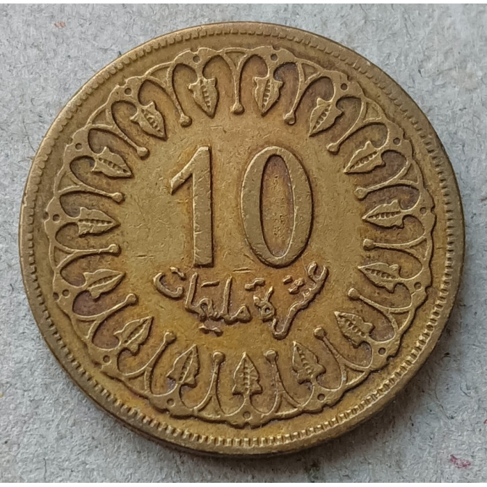 Тунис 10 Миллим 1960 год