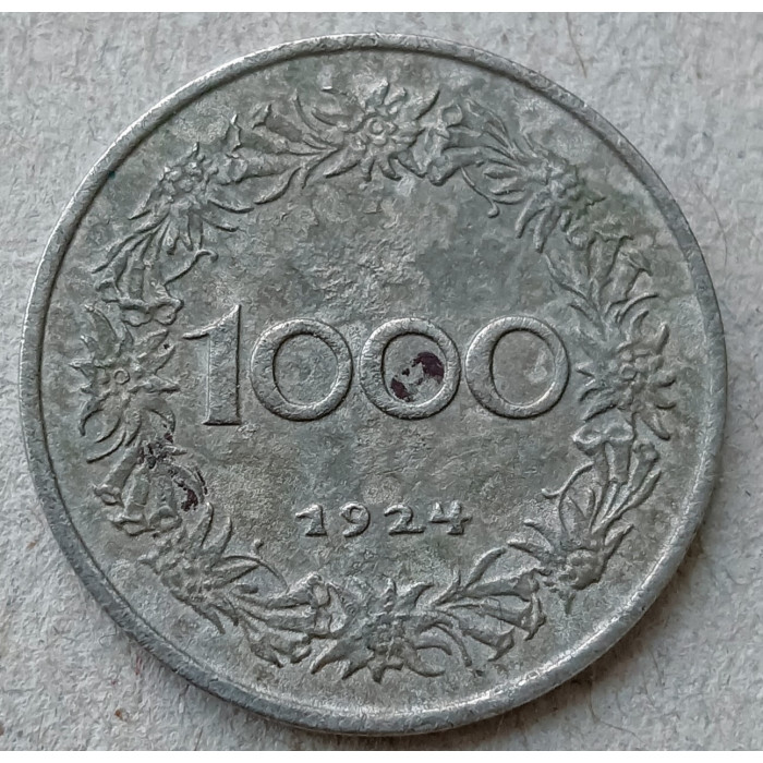 Австрия 1000 Крон 1924 год