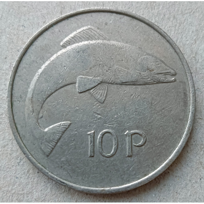 Ирландия 10 Пенсов 1978 год , Семга , Атлантический лосось