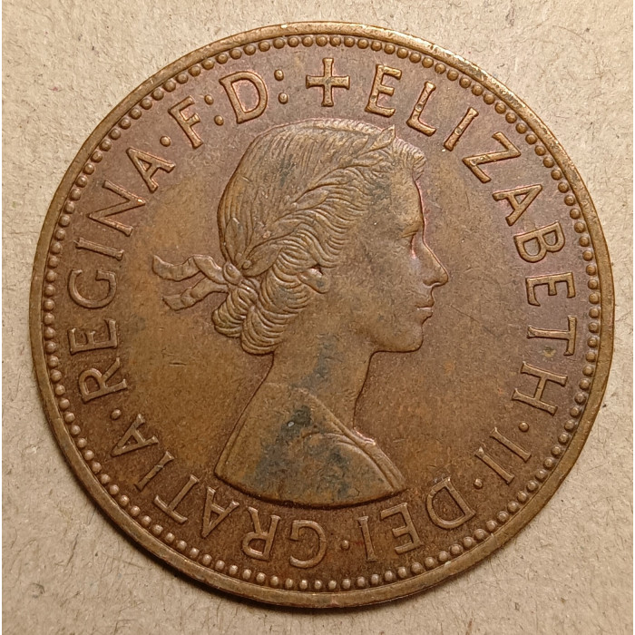 Великобритания 1 Пенни 1964 год , Елизавета 2