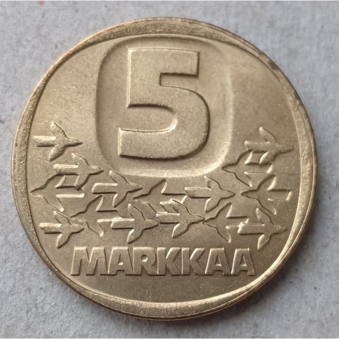 Финляндия 5 Марок 1991 год , Ледокол Герой