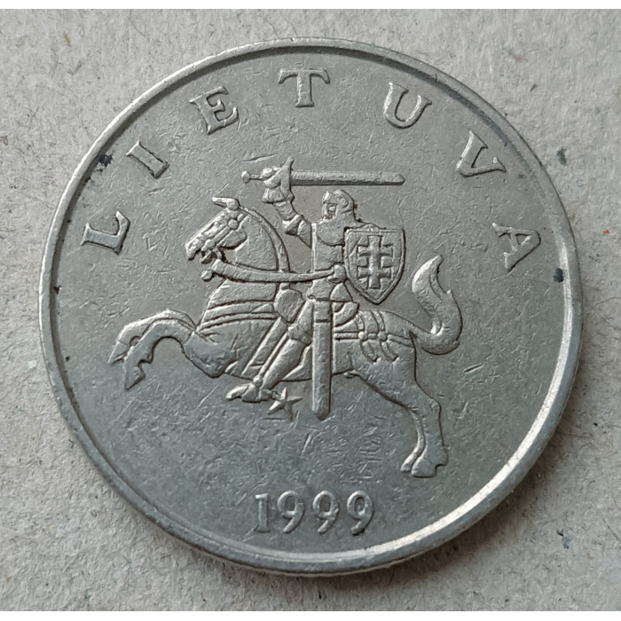 Литва 1 Лит 1999 год , Рыцарь, Всадник