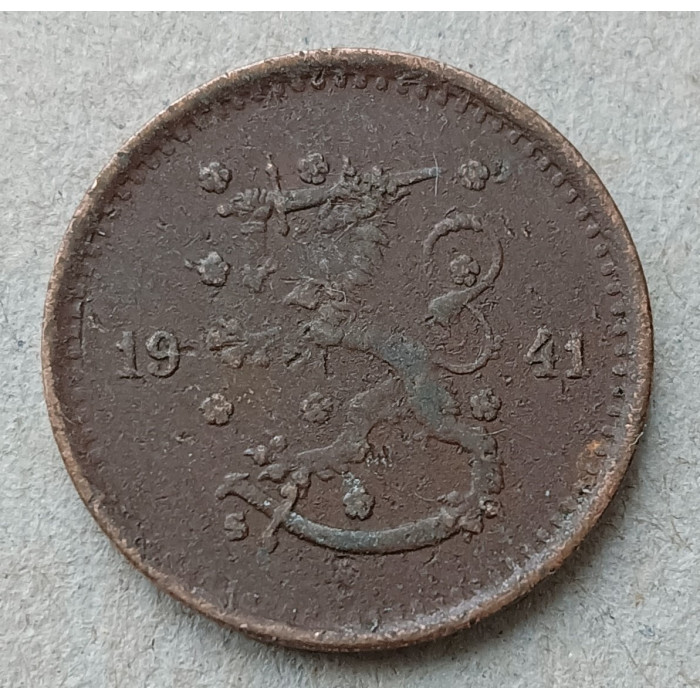 Финляндия 50 Пенни 1941 год , Финский геральдический лев