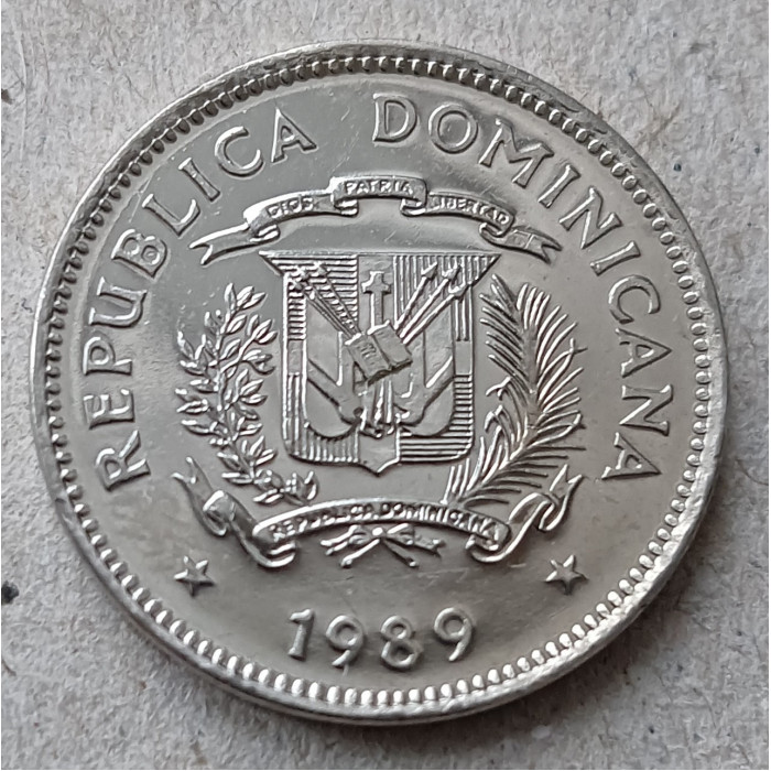 Доминикана, Доминиканская Республика 5 Сентаво 1989 год , Барабанщик
