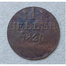 Германия , Франкфурт на Майне 1 Геллер 1820 год
