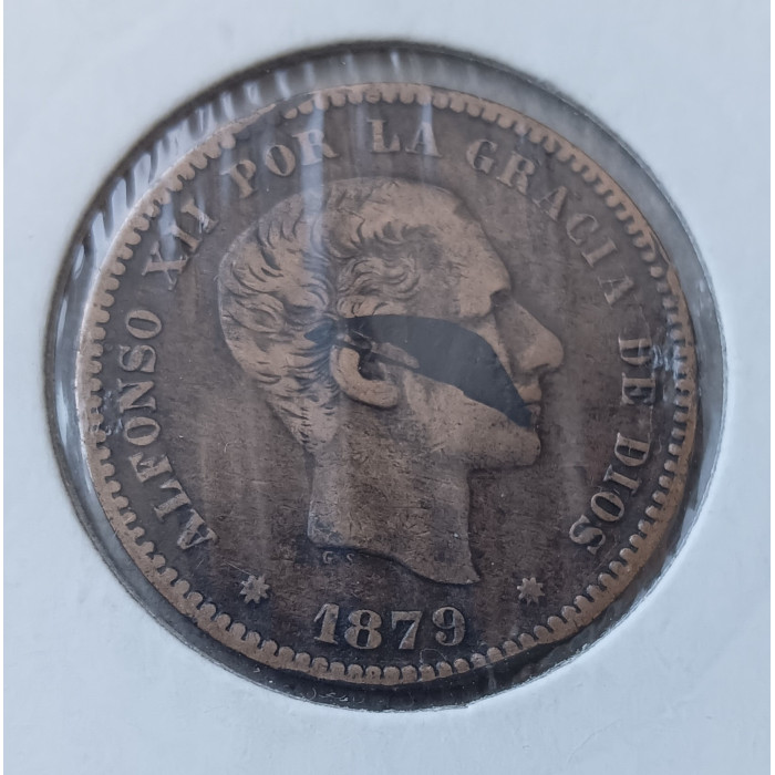 Испания 5 Сентимо 1879 год , Альфонс 12