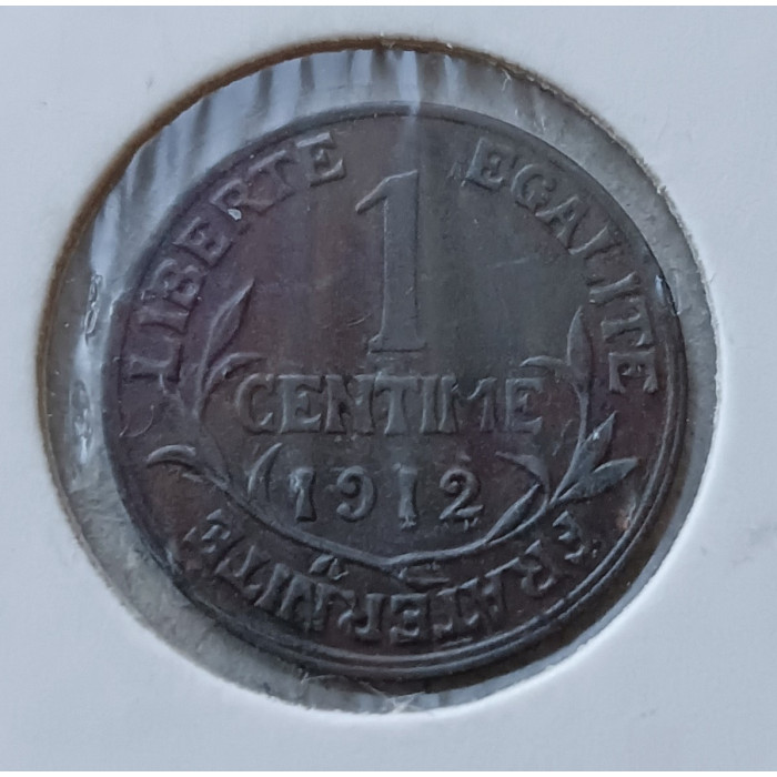 Франция 1 Сентим 1912 год 